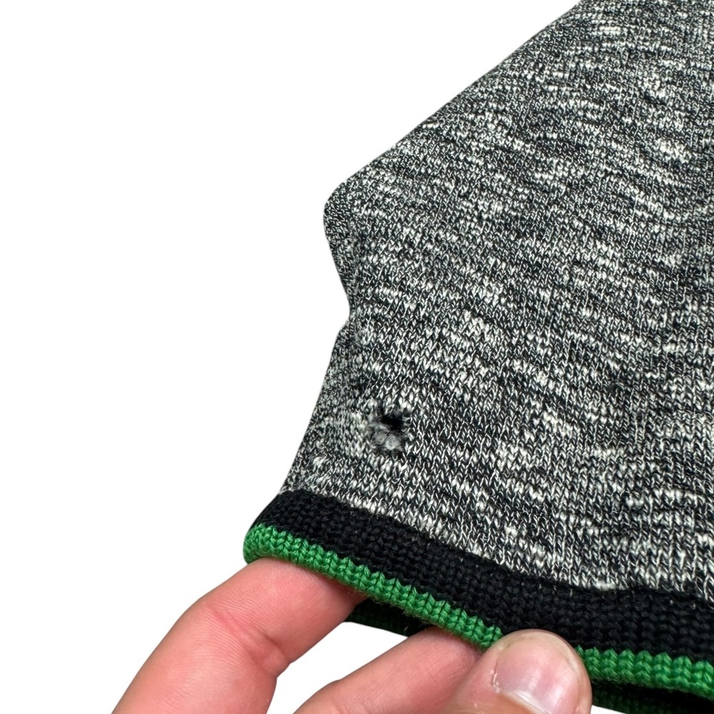 True Vintage Jordan Marsh Co Gray/Green Open Face Sweater Women's L FLAWS - Picture 2 of 9